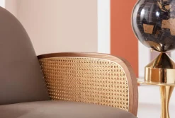 Online KARE Design Fotel boho szary skóra semianilinowa podłokietniki naturalno-brązowe 60x80 cm - KARE