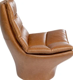 Discount KARE Design Fotel brązowy pikowany skóra semianilinowa 86x96 cm - KARE