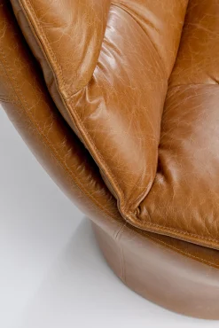 Discount KARE Design Fotel brązowy pikowany skóra semianilinowa 86x96 cm - KARE