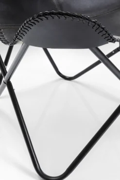 Outlet KARE Design Fotel California 70x93 cm czarny - skóra naturalna - KARE