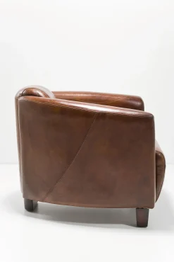 Sale KARE Design Fotel Cigar Lounge 72x70 cm brązowy skóra naturalna - KARE