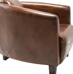 Sale KARE Design Fotel Cigar Lounge 72x70 cm brązowy skóra naturalna - KARE