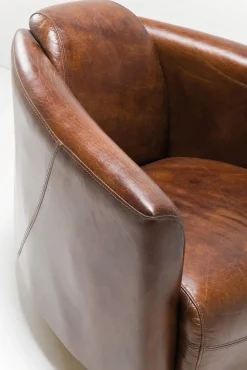 Sale KARE Design Fotel Cigar Lounge 72x70 cm brązowy skóra naturalna - KARE