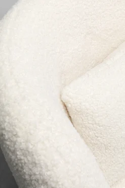 Online KARE Design Fotel do salonu biały boucle nogi czarne stalowe 80x83 cm - KARE