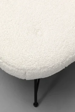 Online KARE Design Fotel do salonu biały boucle nogi czarne stalowe 80x83 cm - KARE