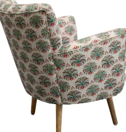 Best KARE Design Fotel do salonu kolorowy maharadża nogi drewno mango 79x78 cm - KARE