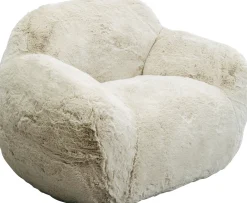Online KARE Design Fotel duży kremowy tkanina futrzana 105 cm - KARE