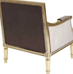 New KARE Design Fotel glamour do salonu panterka rama złota 70x98 cm - KARE