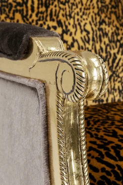 New KARE Design Fotel glamour do salonu panterka rama złota 70x98 cm - KARE