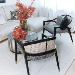 Fashion KARE Design Fotel Horizon 66x77 cm czarno-naturalny - KARE