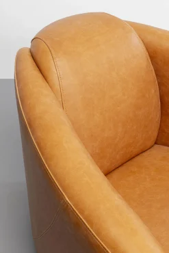 Outlet KARE Design Fotel jasnobrązowy skóra semianilinowa nogi drewniane 72x70 cm - KARE