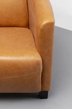 Outlet KARE Design Fotel jasnobrązowy skóra semianilinowa nogi drewniane 72x70 cm - KARE