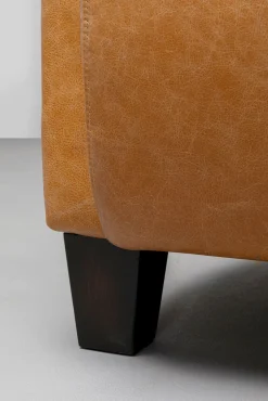 Outlet KARE Design Fotel jasnobrązowy skóra semianilinowa nogi drewniane 72x70 cm - KARE