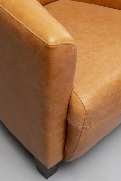 Outlet KARE Design Fotel jasnobrązowy skóra semianilinowa nogi drewniane 72x70 cm - KARE