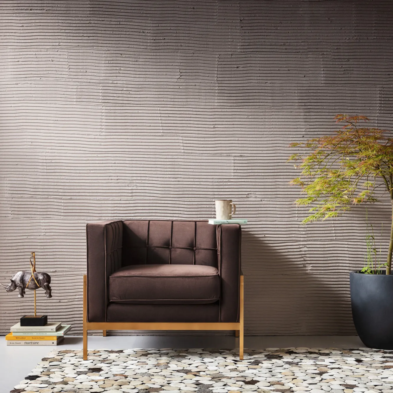 Fashion KARE Design Fotel Loft 81x70 cm brązowy - KARE