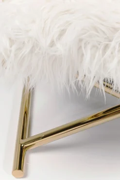 Best KARE Design Fotel Mr. Fluffy 68x87 cm biało-złoty - KARE