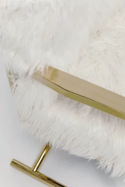 Best KARE Design Fotel Mr. Fluffy 68x87 cm biało-złoty - KARE