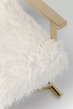 Best KARE Design Fotel Mr. Fluffy 68x87 cm biało-złoty - KARE