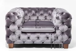 Best KARE Design Fotel My Desire 128x68 cm szary - KARE