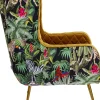 Best KARE Design Fotel Nonna Jungle 75x102 cm kolorowy - siedzisko musztardowe - KARE