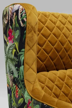 Best KARE Design Fotel Nonna Jungle 75x102 cm kolorowy - siedzisko musztardowe - KARE