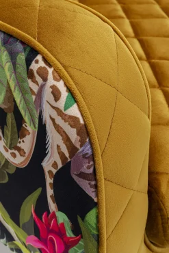 Best KARE Design Fotel Nonna Jungle 75x102 cm kolorowy - siedzisko musztardowe - KARE