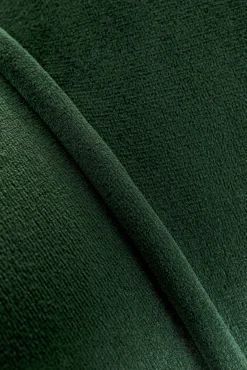 Hot KARE Design Fotel nowoczesny muszelka ciemnozielony aksamitny nogi złote 83x77 cm - KARE