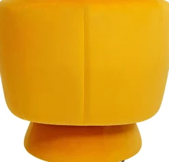 Outlet KARE Design Fotel nowoczesny obrotowy tapicerka żółta 78x71 cm - KARE