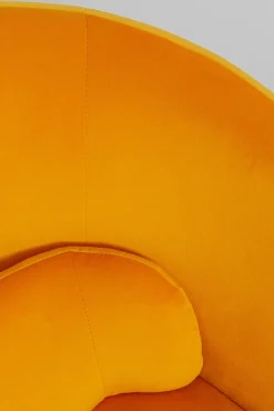 Outlet KARE Design Fotel nowoczesny obrotowy tapicerka żółta 78x71 cm - KARE