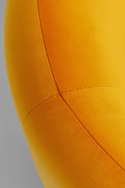 Outlet KARE Design Fotel nowoczesny obrotowy tapicerka żółta 78x71 cm - KARE