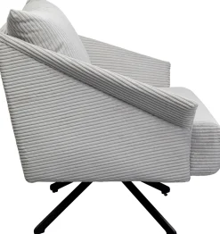 New KARE Design Fotel obrotowy beżowy z czarnymi stalowymi nogami 84x71 cm - KARE