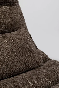 Outlet KARE Design Fotel obrotowy brązowy z podnóżkiem podstawa stalowa 82x93 cm - KARE