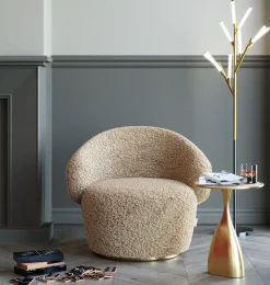 Sale KARE Design Fotel obrotowy Carella 82x75 cm beżowy - KARE