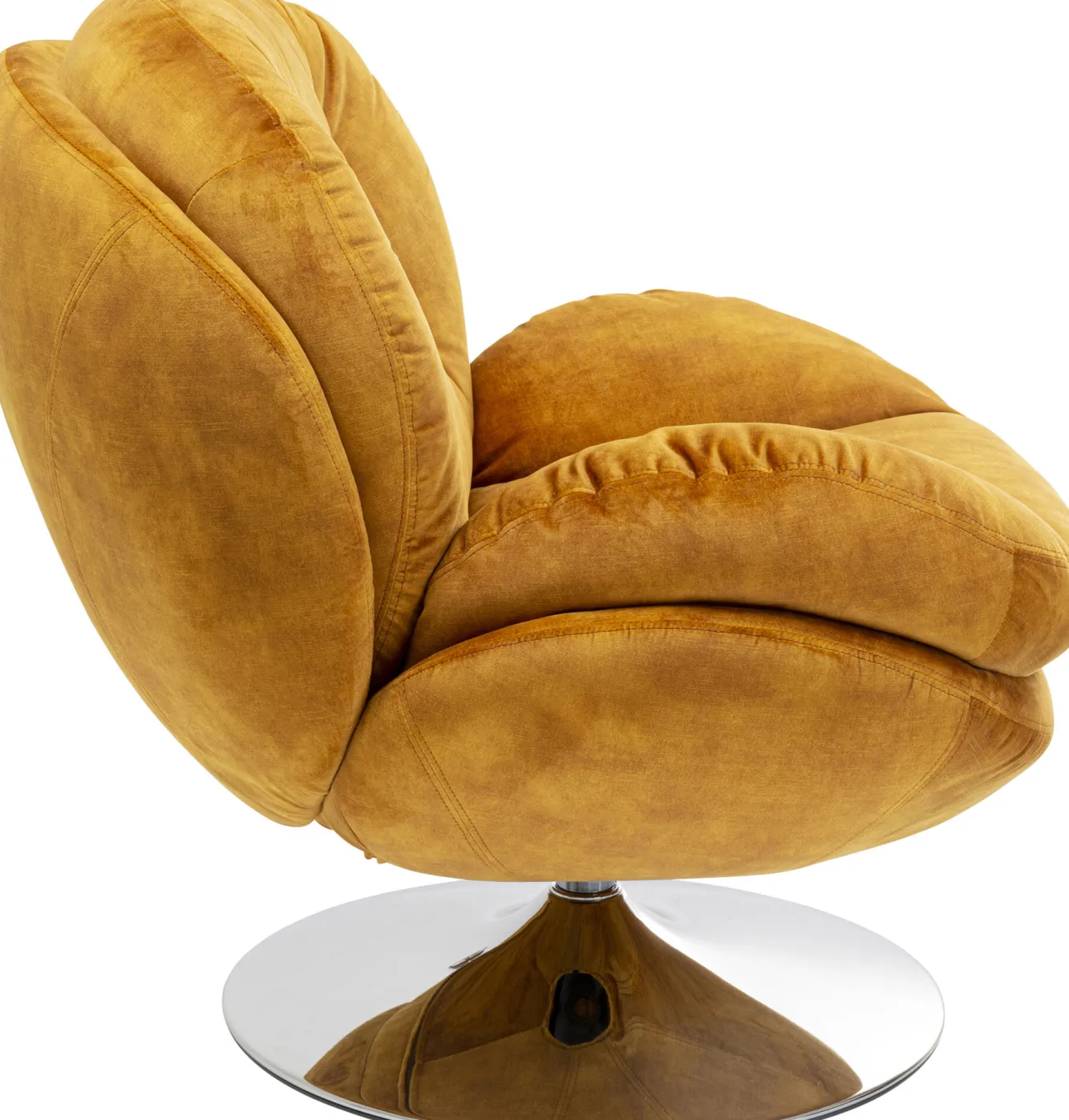 Clearance KARE Design Fotel obrotowy Cosy 81x84 cm bursztynowy - KARE