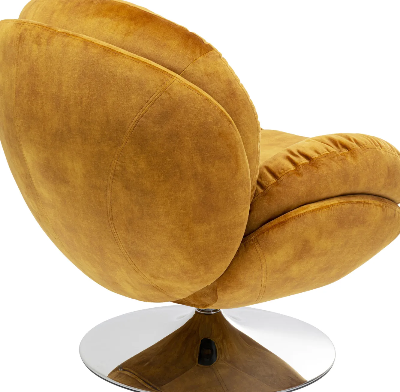 Clearance KARE Design Fotel obrotowy Cosy 81x84 cm bursztynowy - KARE