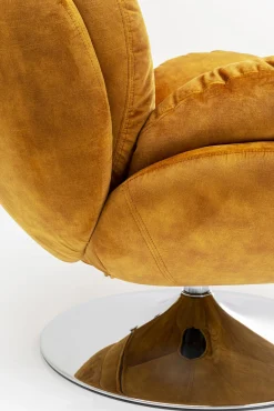 Clearance KARE Design Fotel obrotowy Cosy 81x84 cm bursztynowy - KARE