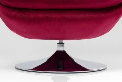 Outlet KARE Design Fotel obrotowy Cosy 81x84 cm jagodowy - KARE