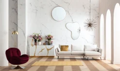 Outlet KARE Design Fotel obrotowy Cosy 81x84 cm jagodowy - KARE