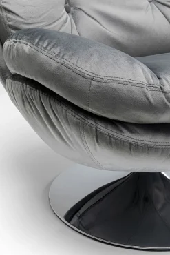 Fashion KARE Design Fotel obrotowy Cosy 81x84 cm szary - KARE