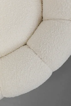 Clearance KARE Design Fotel obrotowy do salonu biały tkanina boucle 94x66 cm - KARE