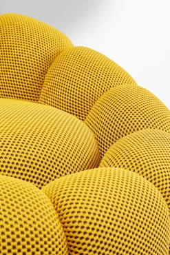 Sale KARE Design Fotel obrotowy do salonu nowoczesny żółty 94x66 cm - KARE