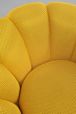 Sale KARE Design Fotel obrotowy do salonu nowoczesny żółty 94x66 cm - KARE