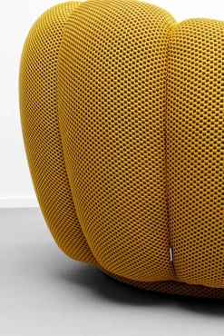 Sale KARE Design Fotel obrotowy do salonu nowoczesny żółty 94x66 cm - KARE