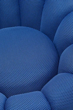 Clearance KARE Design Fotel obrotowy do salonu nowoczesny niebieski 94x66 cm - KARE