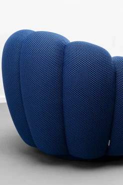 Clearance KARE Design Fotel obrotowy do salonu nowoczesny niebieski 94x66 cm - KARE