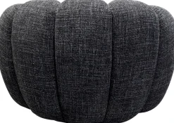 Fashion KARE Design Fotel obrotowy do salonu tkanina melanżowa czarna 94x66 cm - KARE