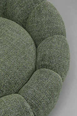 Best KARE Design Fotel obrotowy do salonu tkanina melanżowa zielona 94x66 cm - KARE