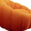 Clearance KARE Design Fotel obrotowy do salonu nowoczesny pomarańczowy 94x66 cm - KARE