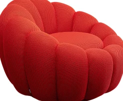 New KARE Design Fotel obrotowy do salonu nowoczesny czerwony 94x66 cm - KARE