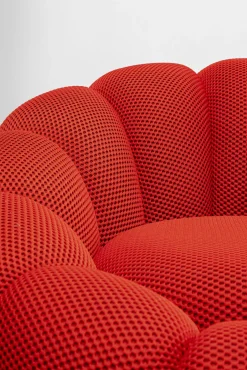 New KARE Design Fotel obrotowy do salonu nowoczesny czerwony 94x66 cm - KARE